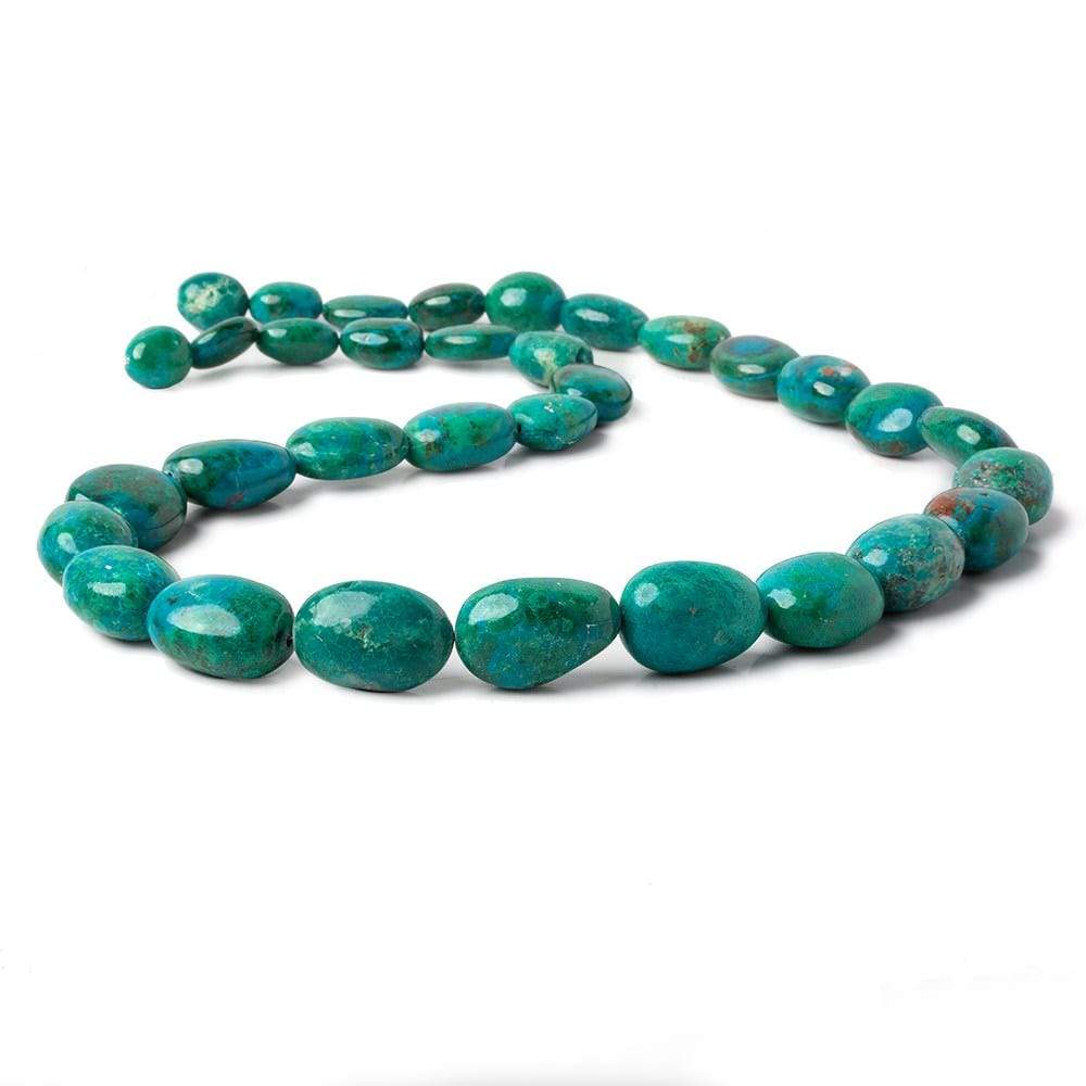 10x9x7-20x13x11mm Chrysocolla plain nugget beads 20 inches 33 pieces AA - Beadsofcambay.com
