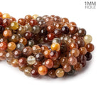 11-11.5mm Multi Rutilated Quartz plain round large hole beads 15.5 inch 34 pieces AA - Beadsofcambay.com