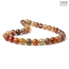 11-11.5mm Multi Rutilated Quartz plain round large hole beads 15.5 inch 34 pieces AA - Beadsofcambay.com