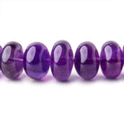 11-12mm Amethyst Plain Rondelle Beads 16 inch 56 pieces AA - Beadsofcambay.com