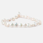 11-12mm Creamy White Coin Freshwater Pearls 15.5 inch 33 Beads AAA - Beadsofcambay.com