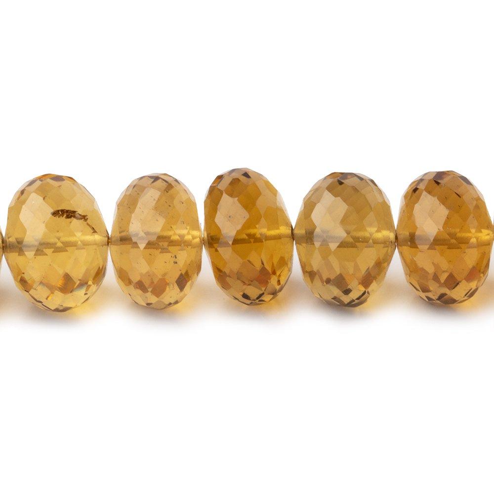 11-12mm Whiskey Quartz Faceted Rondelle Beads 16 inch 51 pieces AAA - Beadsofcambay.com