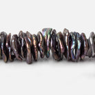 11-13.5mm diameter Peacock center drilled Keshi Freshwater Pearls 16 inch 95 pieces A - Beadsofcambay.com