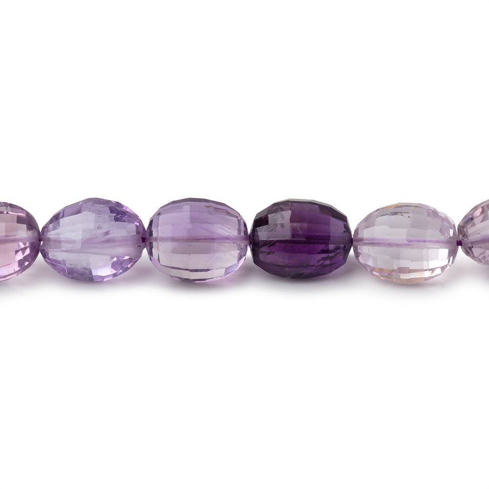 11-13mm Amethyst Straight Drill Faceted Oval Beads 15 inch 32 pieces - Beadsofcambay.com