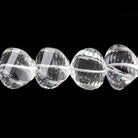 11-13mm Crystal Quartz Twist Beads 8.5 inch 19 pieces - Beadsofcambay.com