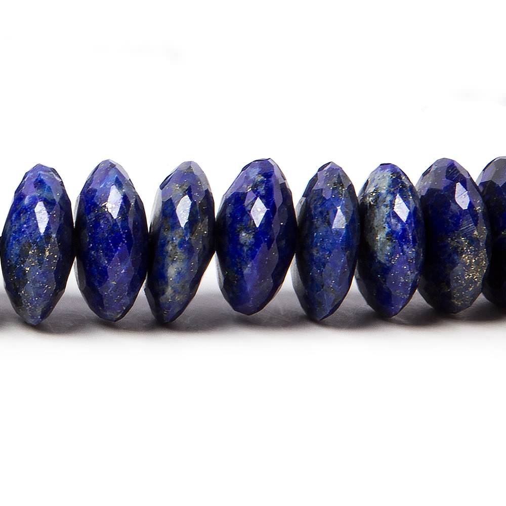 11 - 13mm Lapis Lazuli German Faceted Rondelle Beads 16 inch 83 pieces - Beadsofcambay.com