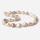 11-13mm Multi Color Ultra Baroque Freshwater Pearls 16.5 inch 23 pieces - Beadsofcambay.com