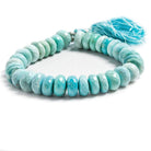 11-13mm Shaded Turquoise faceted rondelle beads 7 inch 31 pieces - Beadsofcambay.com