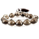 11-13mm Smoky Quartz Faceted Candy Kiss Beads 8 inch 15 beads - Beadsofcambay.com