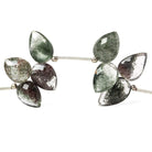 11-14mm Moss Quartz Faceted Pear Shoulder Drilled 7.5 inch 23 pieces - Beadsofcambay.com