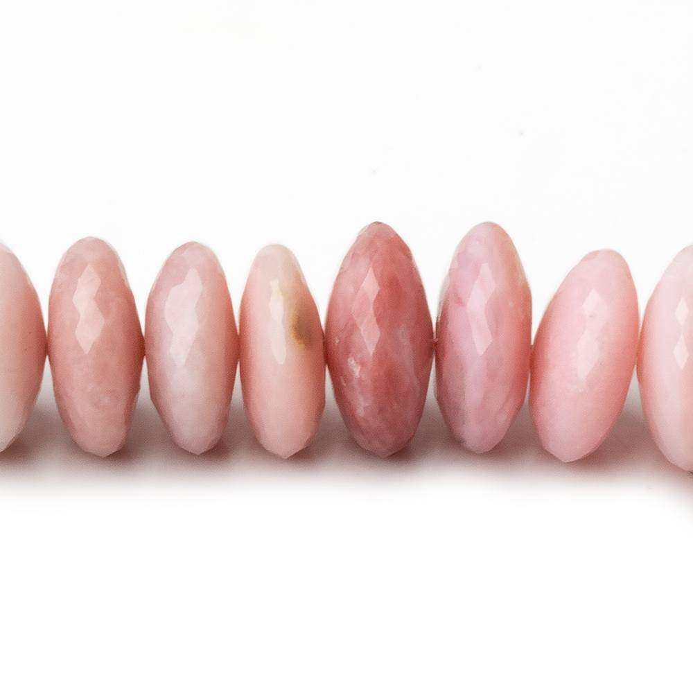 11-14mm Pink Peruvian Opal German Faceted Rondelle Beads 17.5 inch 78 pcs AA - Beadsofcambay.com