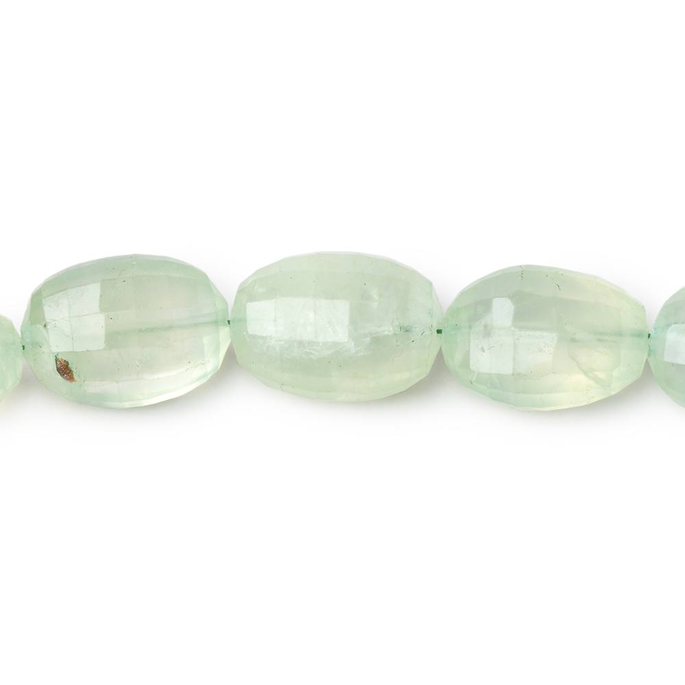 11-14mm Prehnite Faceted Oval Beads 14.5 inch 27 pieces - Beadsofcambay.com