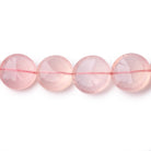 11-14mm Rose Quartz Brilliant Faceted Coin Beads 8 inch 17 pieces - Beadsofcambay.com