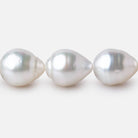 11-14mm White South Sea Saltwater Pearls 16 inch 32 Beads AA - Beadsofcambay.com