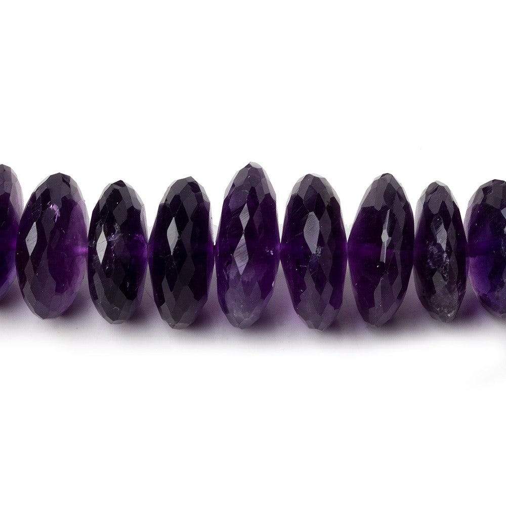 11-15mm Amethyst German Faceted Rondelle Beads 15 inch 79 pieces - Beadsofcambay.com
