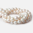11-15mm Off White Round Freshwater Pearls A Grade 29 beads 16 inch - Beadsofcambay.com