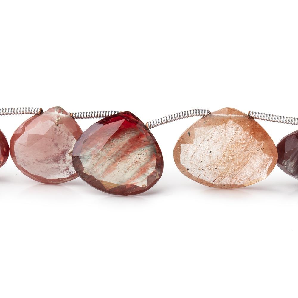 11-16mm Andesine Faceted Heart Beads 8 inch 15 pieces - Beadsofcambay.com