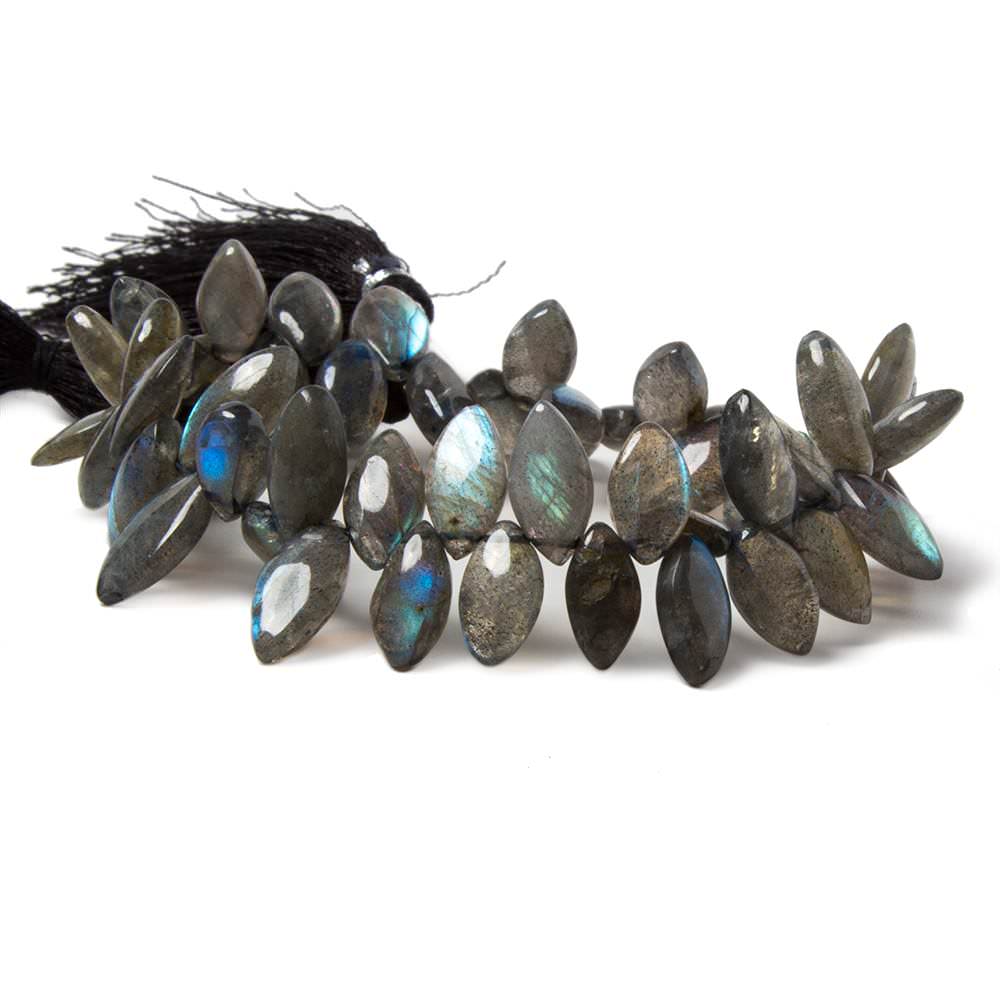 11-16mm Labradorite Plain Marquise Beads 8 inch 50 pieces - Beadsofcambay.com