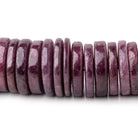 11-17.5mm Indian Ruby Plain Heshi Beads 18 inch 142 pieces AA - Beadsofcambay.com