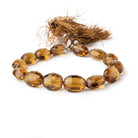 11-17mm Whiskey Quartz Checkerboard Faceted Oval 8 inch 14 Beads - Beadsofcambay.com