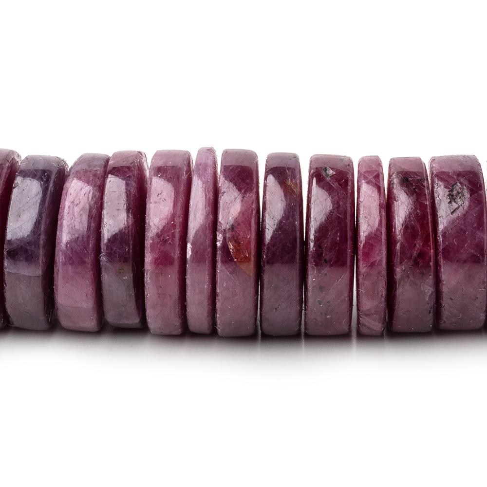 11-18mm Indian Ruby Plain Heshi Beads 20 inch 140 pieces AA - Beadsofcambay.com