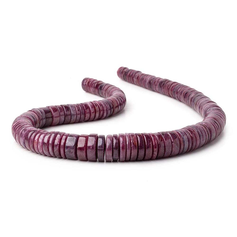 11-18mm Indian Ruby Plain Heshi Beads 20 inch 140 pieces AA - Beadsofcambay.com