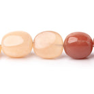 11-19mm Shaded Angel Skin Moonstone Plain Nugget Beads 18 inch 27 pieces - Beadsofcambay.com