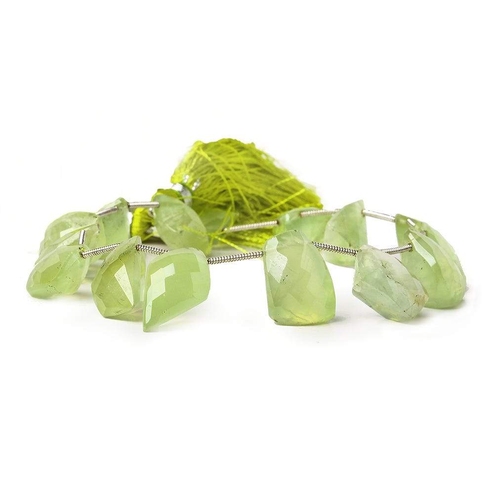 11-21mm Prehnite Top Drill Freeshape Beads 8.5 inch 15 pieces - Beadsofcambay.com