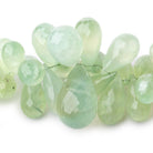 11-29mm Prehnite Beads Tear Drop Briolette 8 inch 57 pieces - Beadsofcambay.com
