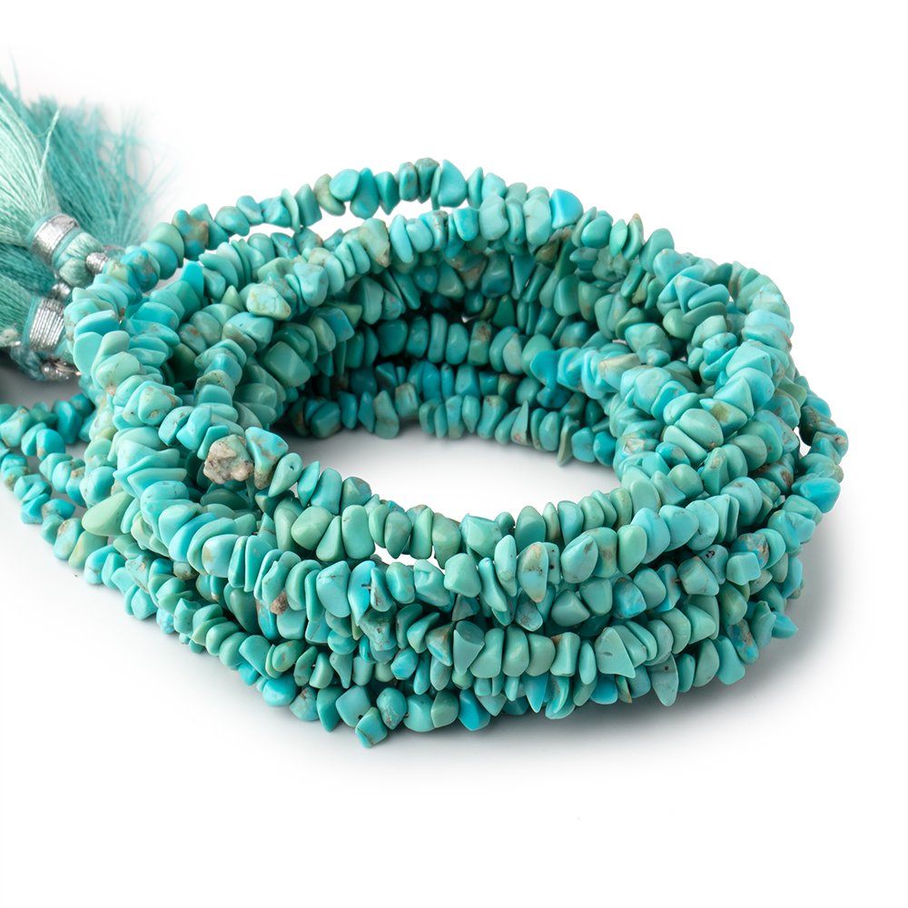 2-3.5mm Persian Turquoise Tumbled Nugget Chips 15 inch 165 pieces view 1