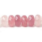 13mm Shaded Rose Quartz faceted rondelle beads 8.5 inch 28 pieces AA - Beadsofcambay.com