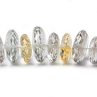 11.5-14.5mm Citrine & Prasiolite German Faceted Rondelle Beads 15 inch 75 pieces AA - Beadsofcambay.com