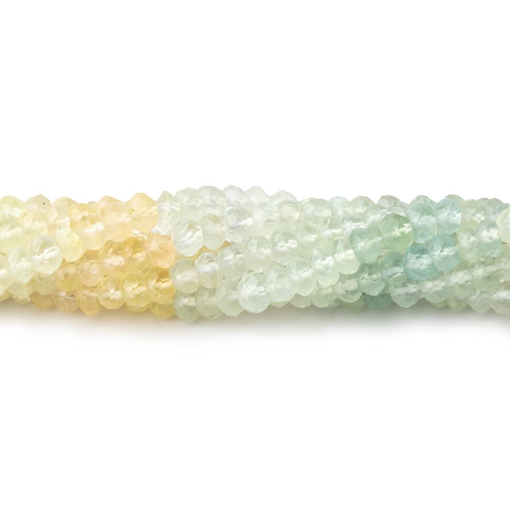 4.5mm Prehnite Faceted Rondelle Beads 14 inch 122 Pieces - BeadsofCambay.com