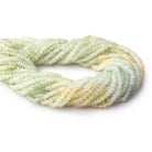 4.5mm Prehnite Faceted Rondelle Beads 14 inch 122 Pieces - BeadsofCambay.com