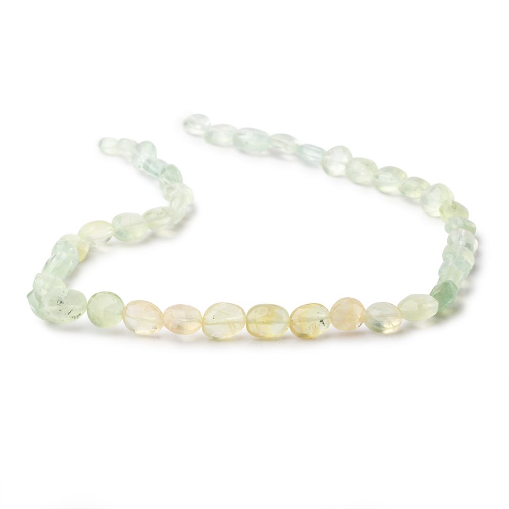7-9mm Shaded Prehnite Faceted Oval Beads 14.5 inch  42 pieces - BeadsofCambay.com
