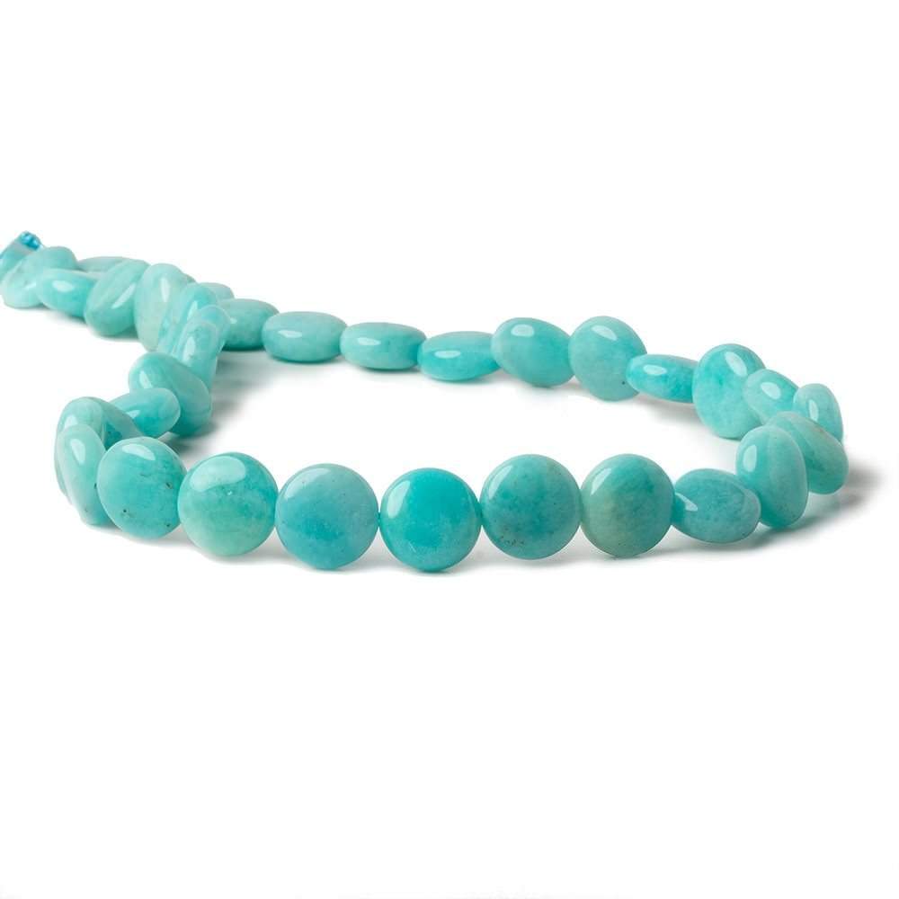 11.5mm Amazonite plain coin beads 16 inch 35 pieces AA - Beadsofcambay.com