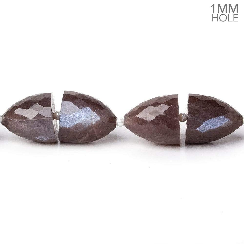 11.5x10.5mm-13x11mm Chocolate Moonstone Faceted Cones 30 beads 15.5 inch AA large hole - Beadsofcambay.com