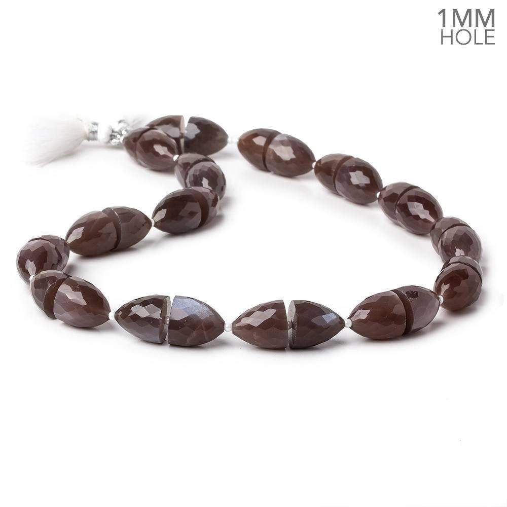 11.5x10.5mm-13x11mm Chocolate Moonstone Faceted Cones 30 beads 15.5 inch AA large hole - Beadsofcambay.com