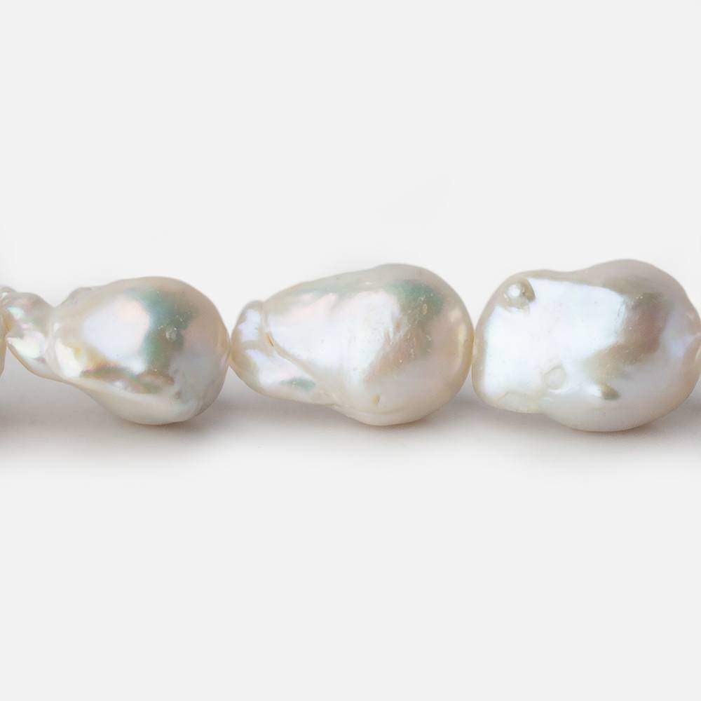 11.5x15-14x23mm Off White Ultra Baroque Freshwater Pearl 16 inch 20 pieces A - Beadsofcambay.com
