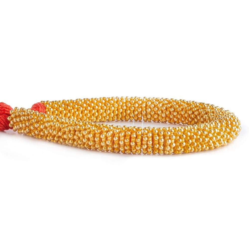 11mm 22kt Gold plated Daisy Spacer Beads 8 inch 100 pieces - Beadsofcambay.com