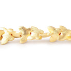 11mm 22kt Plated Copper Brushed Butterfly Bead 8 inch 30 pieces - Beadsofcambay.com