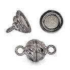 11mm Black Gold plated Copper Magnetic Clasp 1 piece - Beadsofcambay.com