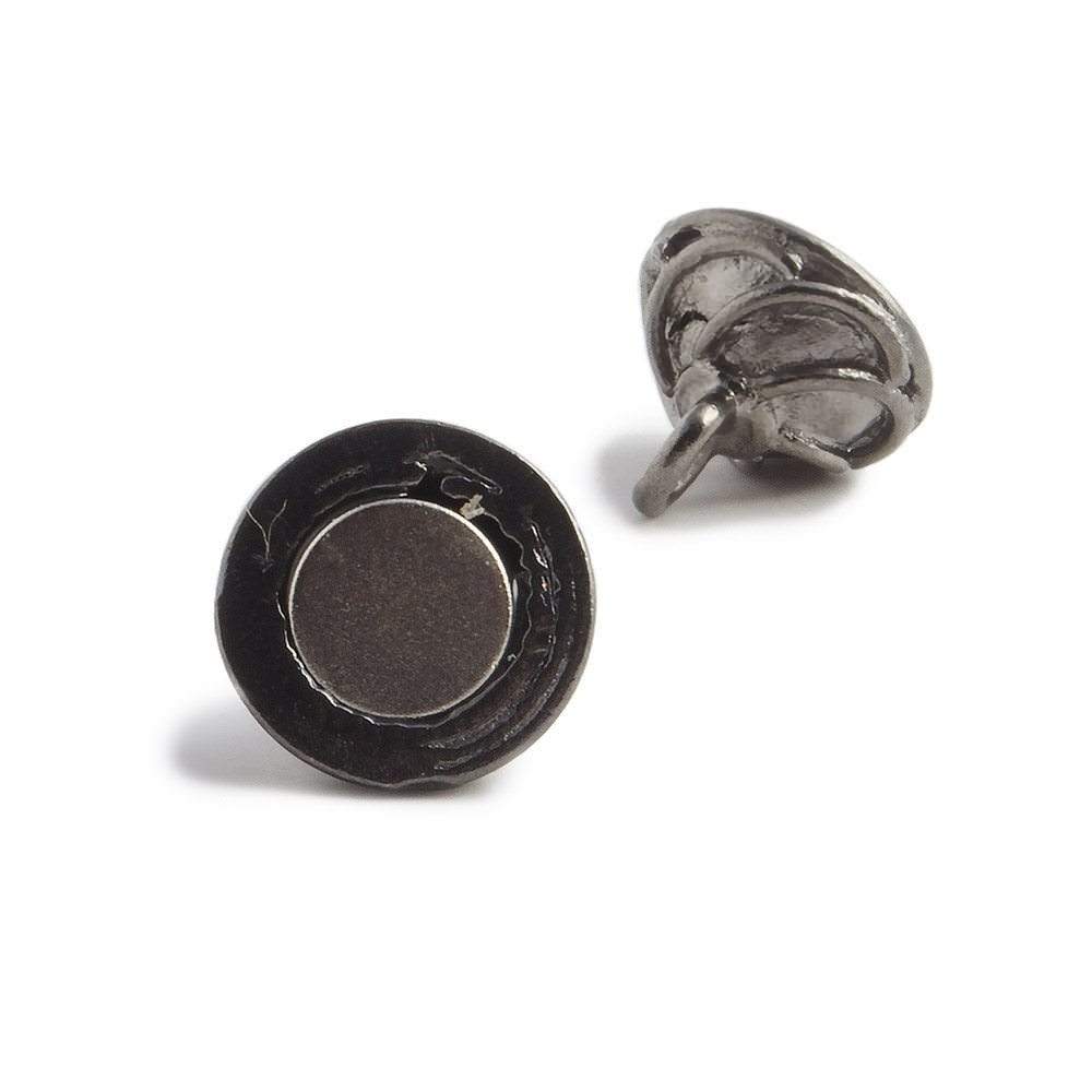 11mm Black Gold plated Copper Magnetic Clasp 1 piece - Beadsofcambay.com