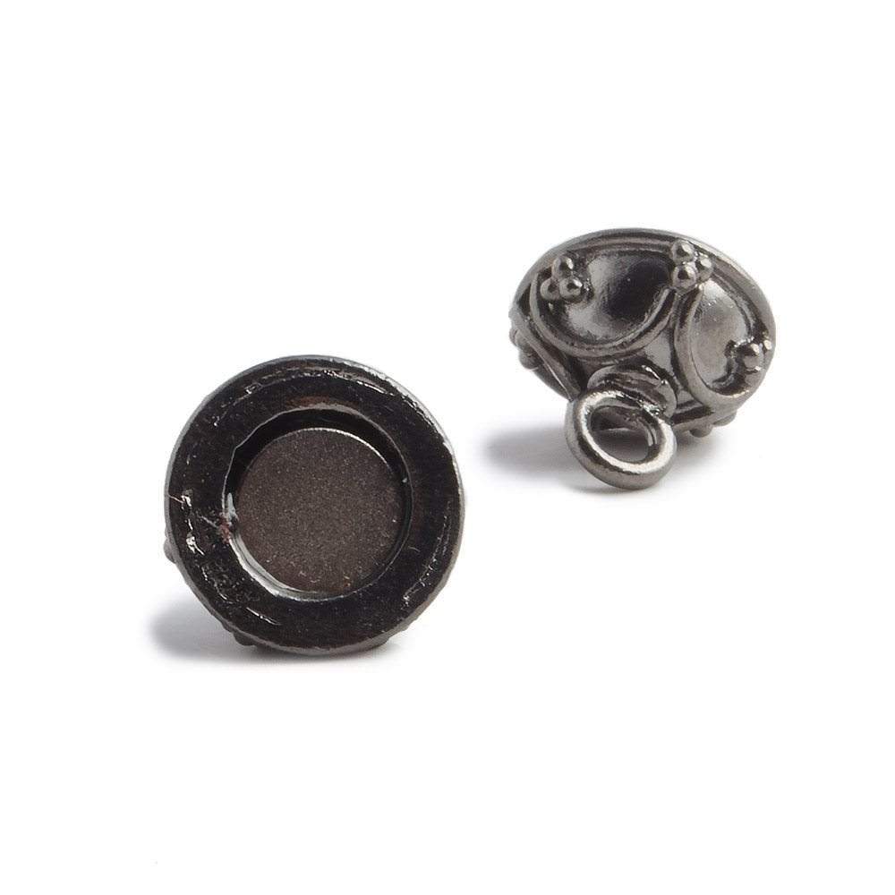 11mm Black Gold plated Copper Magnetic Clasp Roman Arch 1 piece - Beadsofcambay.com