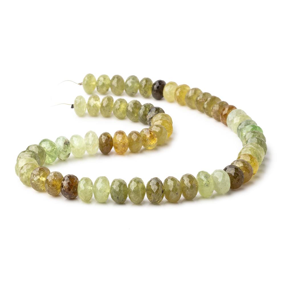 11mm Grossular Garnet faceted rondelle beads 16 inch 56 pieces - Beadsofcambay.com