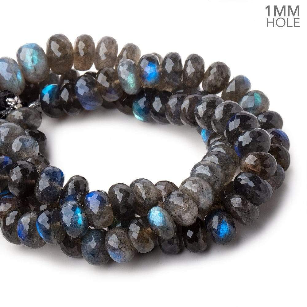 11mm Labradorite Faceted Rondelle Beads 8.5 inch 33 pieces AAA 1mm Hole - Beadsofcambay.com