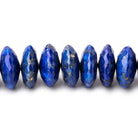 11mm Lapis Lazuli German Faceted Rondelle Beads 16 inch 80 pieces AAA - Beadsofcambay.com