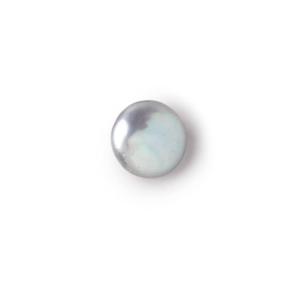 11mm Silver Coin Freshwater Pearl Focal 1 piece - Beadsofcambay.com