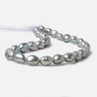 11mm Stainless Steel Silver Baroque Large Hole Freshwater Pearls 15 inch 30 pcs - Beadsofcambay.com