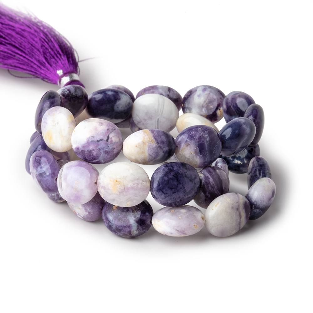 11x10-12x10mm Morado Purple Opal Plain Oval Beads 18 inch 38 pieces - Beadsofcambay.com